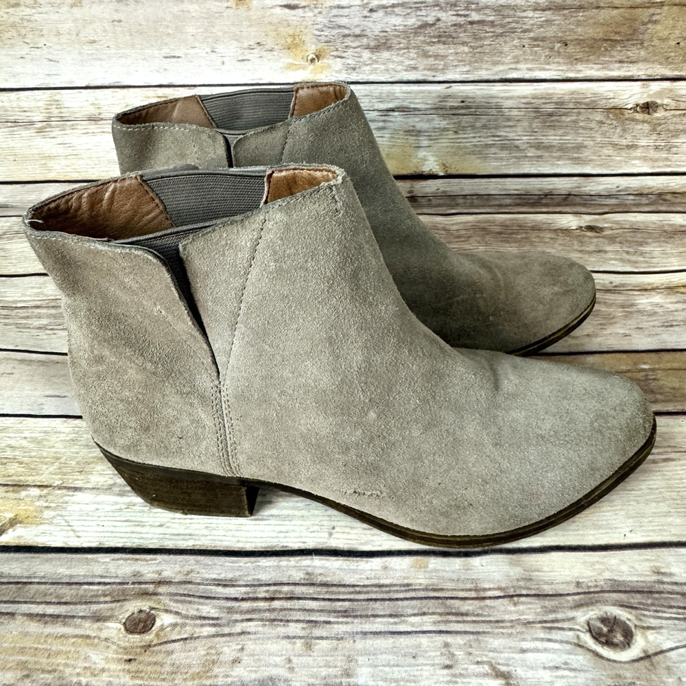 Lucky Brand Womens Stone Suede Benissa Western Ankle Boots 9M - Picture 2 of 9